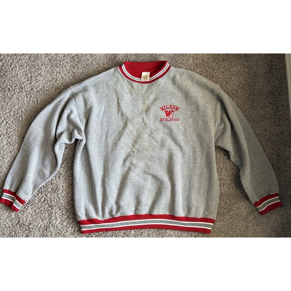 VTG BAC Premier Crew Neck Pullover Sweater Knit Long Sleeve Athletics XL